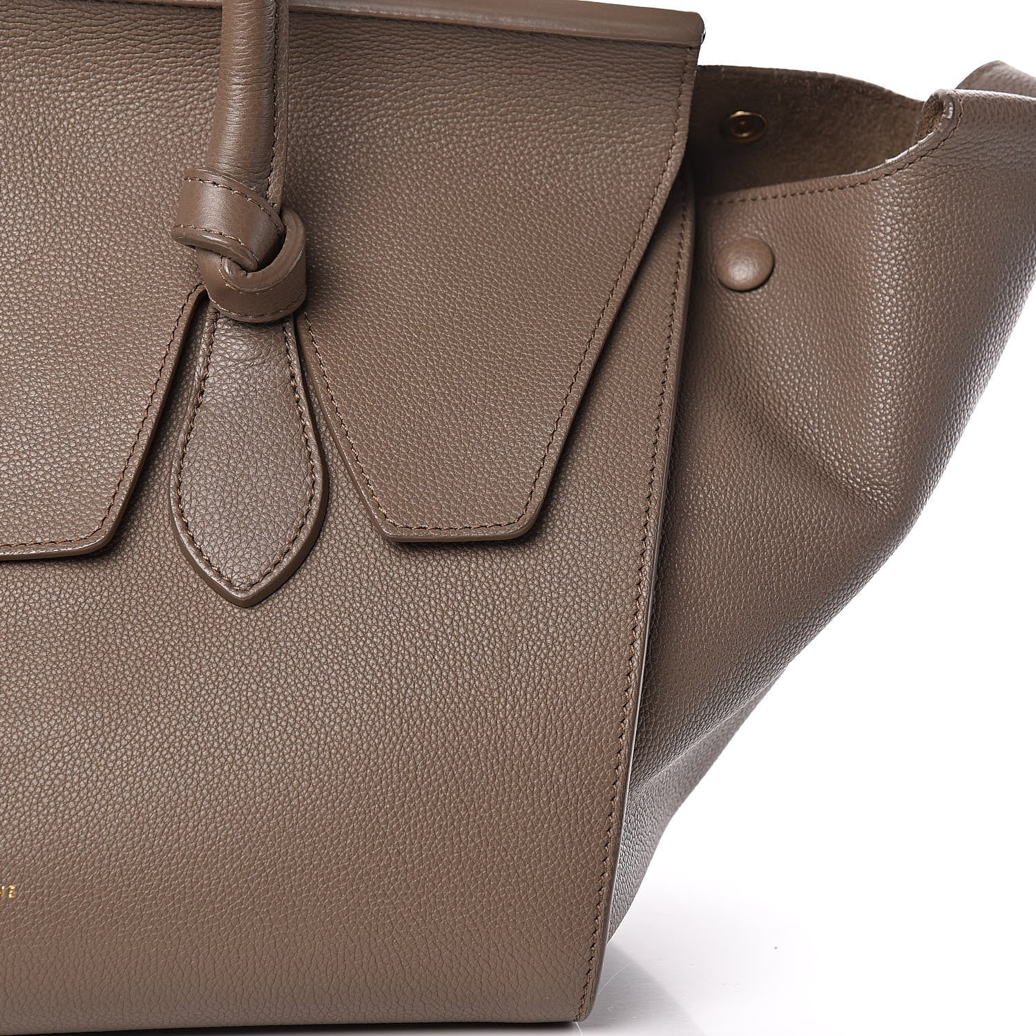 Celine Crisped Calfskin Medium Tie Knot Tote Taupe 25 of 31