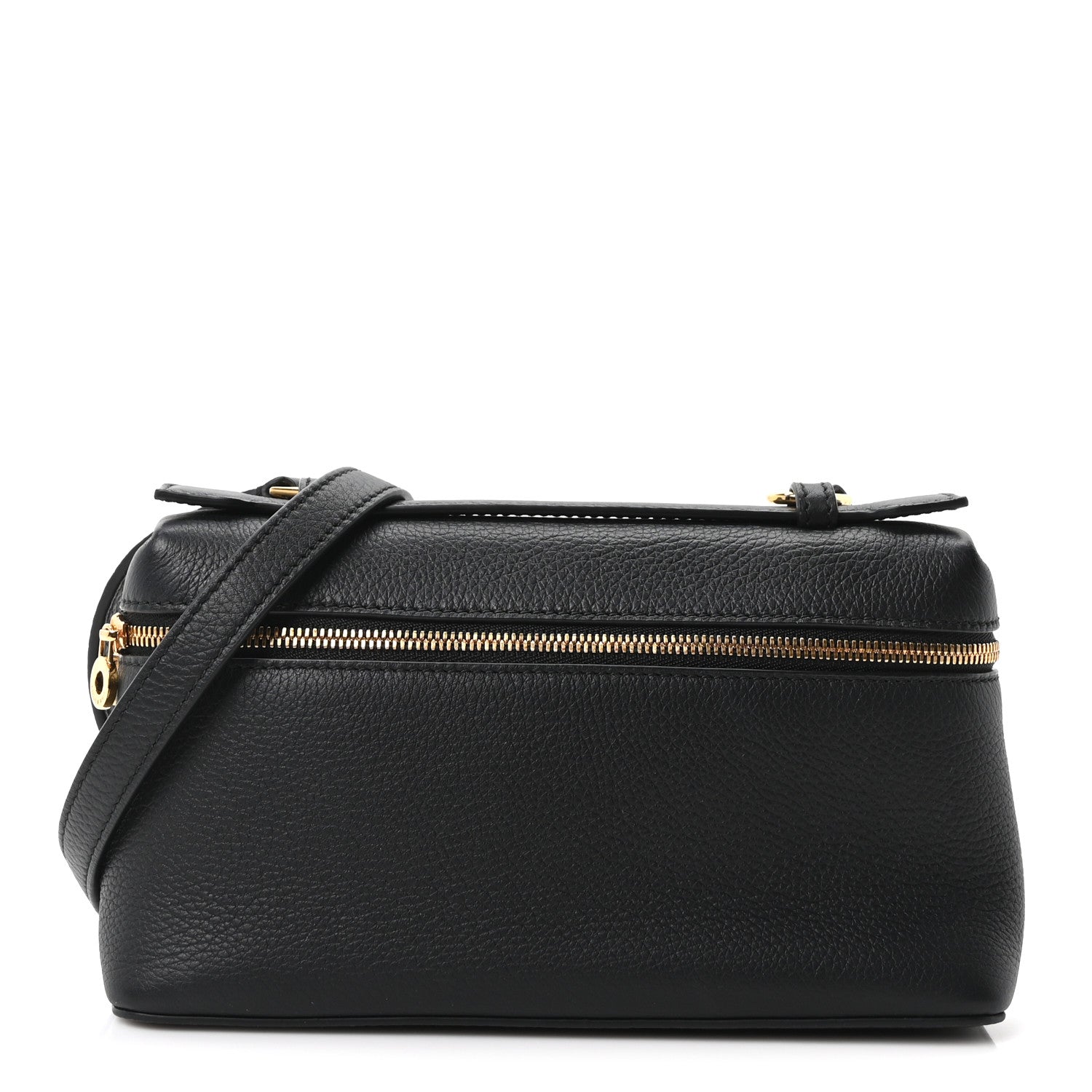 Loro Piana Grained Calfskin L19 Extra Pocket Pouch Black 1 of 9