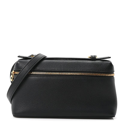 Loro Piana Grained Calfskin L19 Extra Pocket Pouch Black 1 of 9