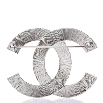 Chanel Baguette Crystal CC Brooch Silver 4 of 6