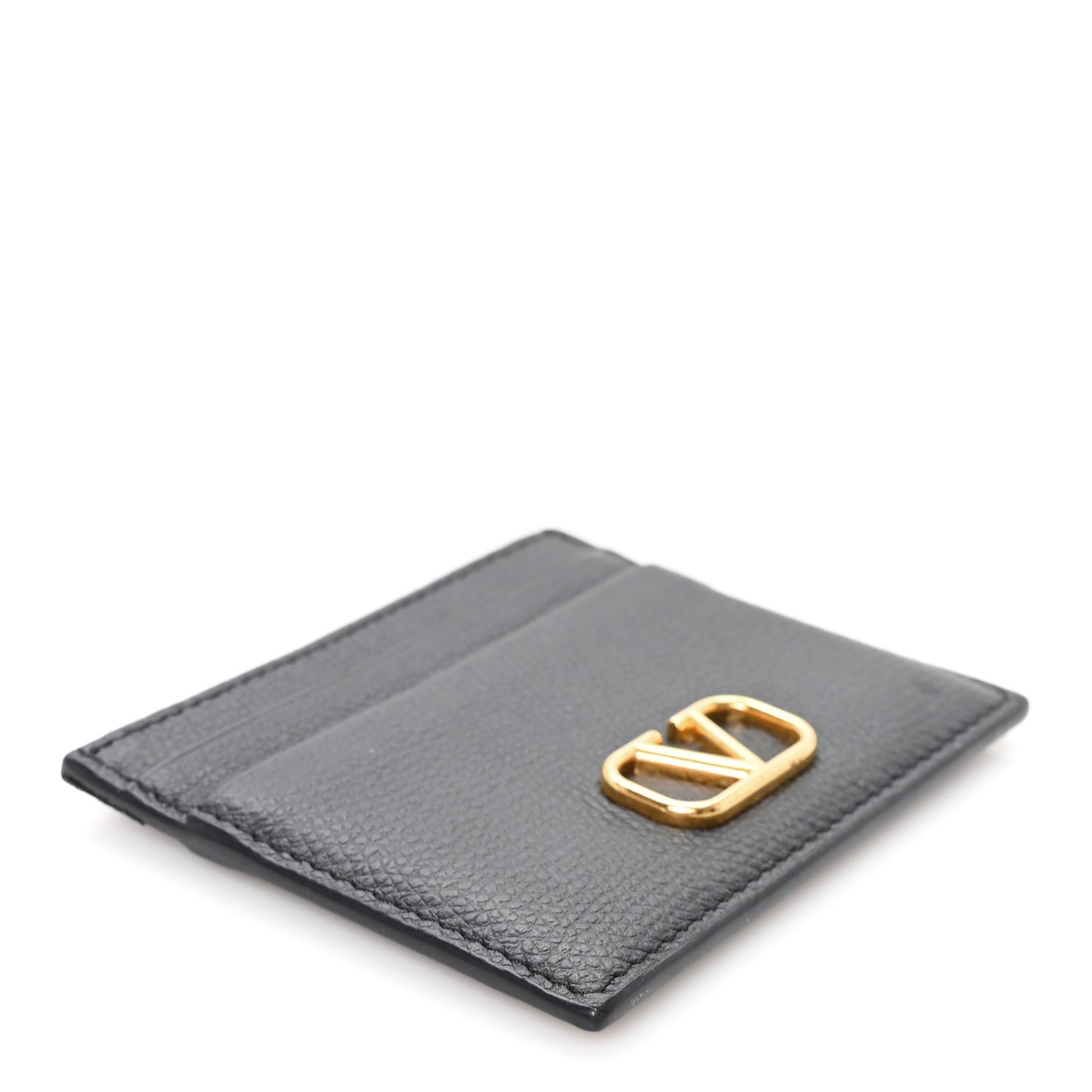 Calfskin Toile Iconographe Embossed Vlogo Card Holder Black