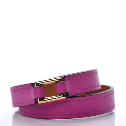 Hermes Swift Rivale Double Tour Bracelet T1 Magnolia 3 of 7