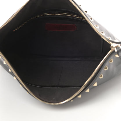 Valentino Garavani Vitello Large Rockstud Zip Wristlet Pouch Black 5 of 11