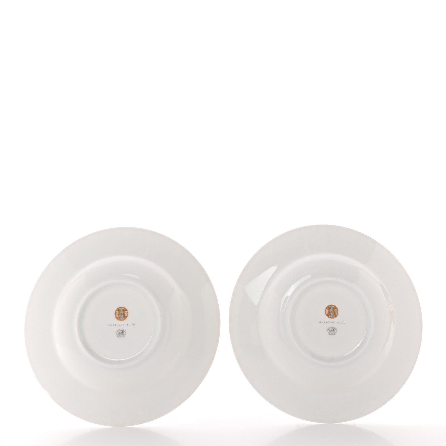 Hermes Porcelain Mosaique Au 24 Platine Soup Plate Set of 2 3 of 7