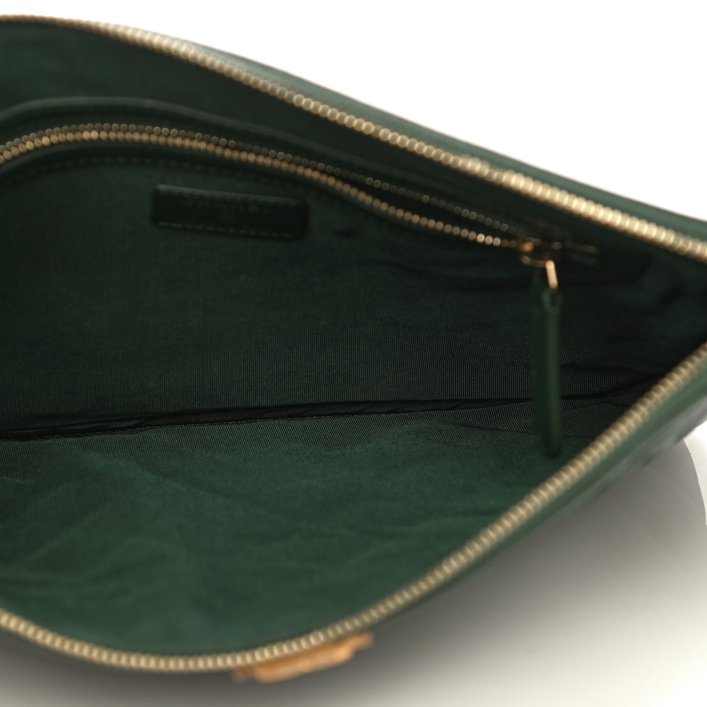 Caviar Quilted Medium Boy Cosmetic Case Green