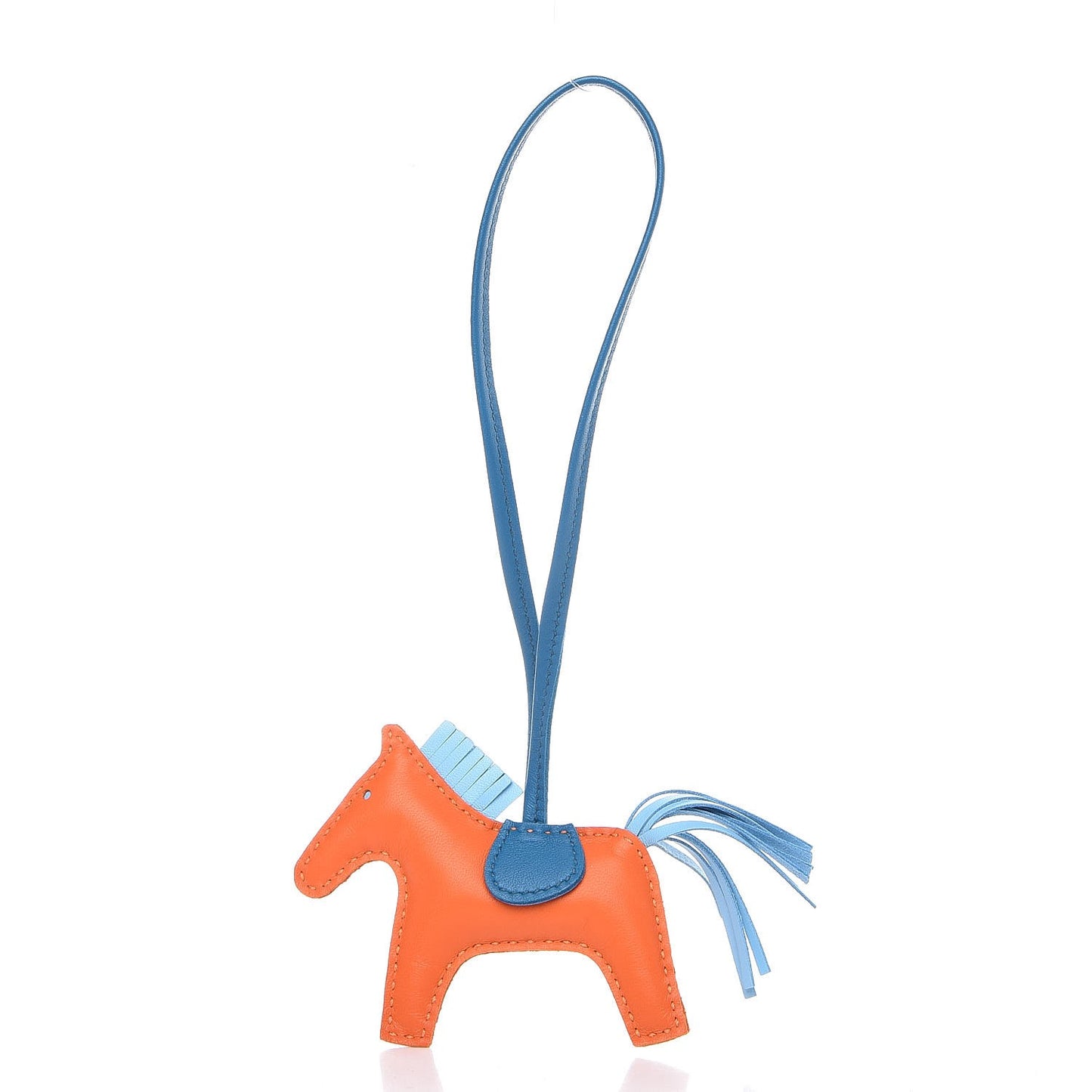 Milo Lambskin Grigri Rodeo Horse Bag Charm PM Feu Celeste Bleu Izmir