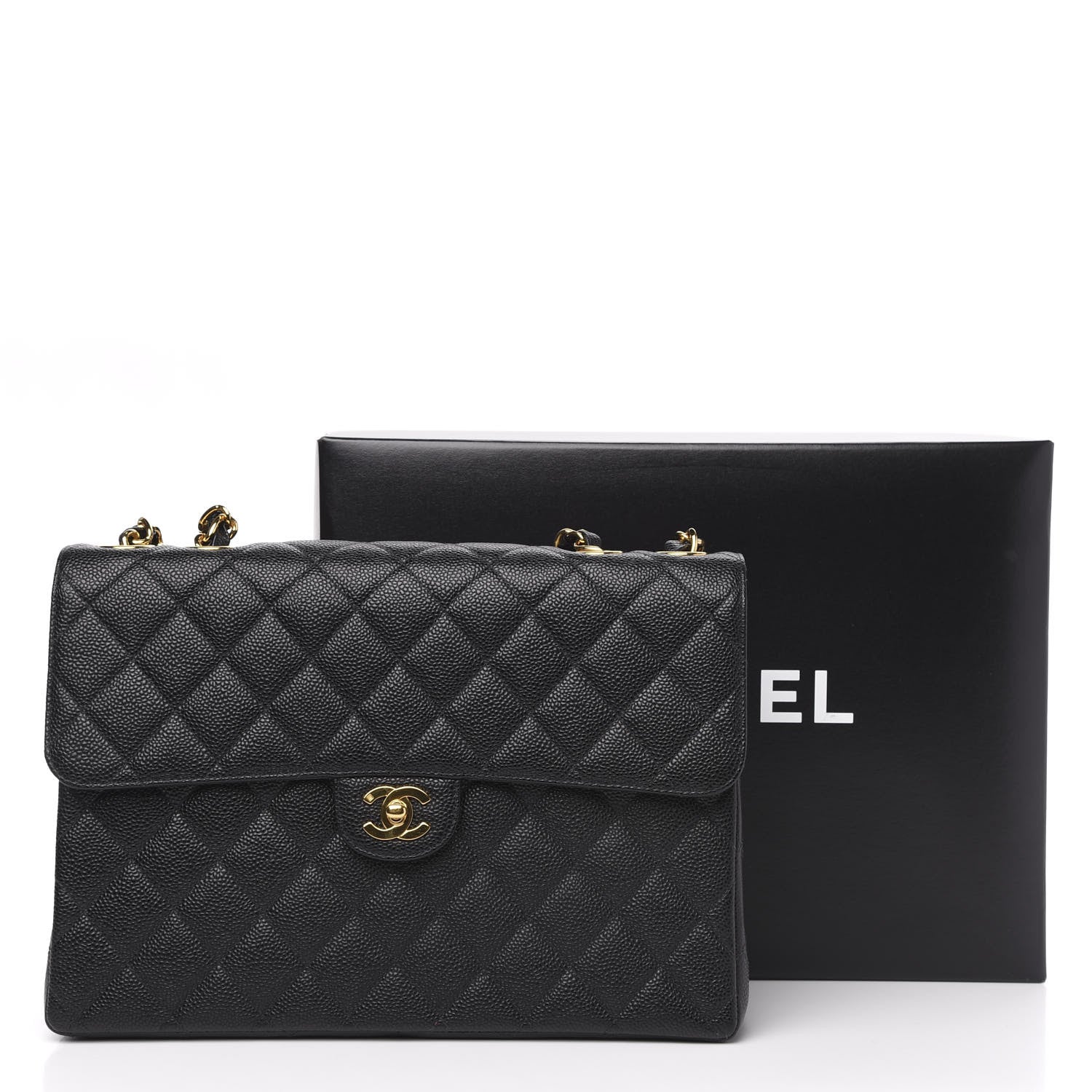 Chanel Caviar Quilted Jumbo Single Flap Black 11 of 11