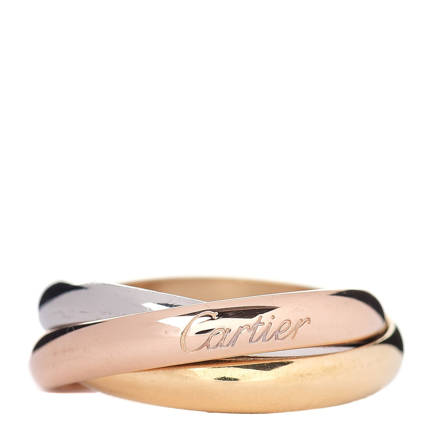18K Pink Yellow White Gold Classic Trinity Ring 57 8