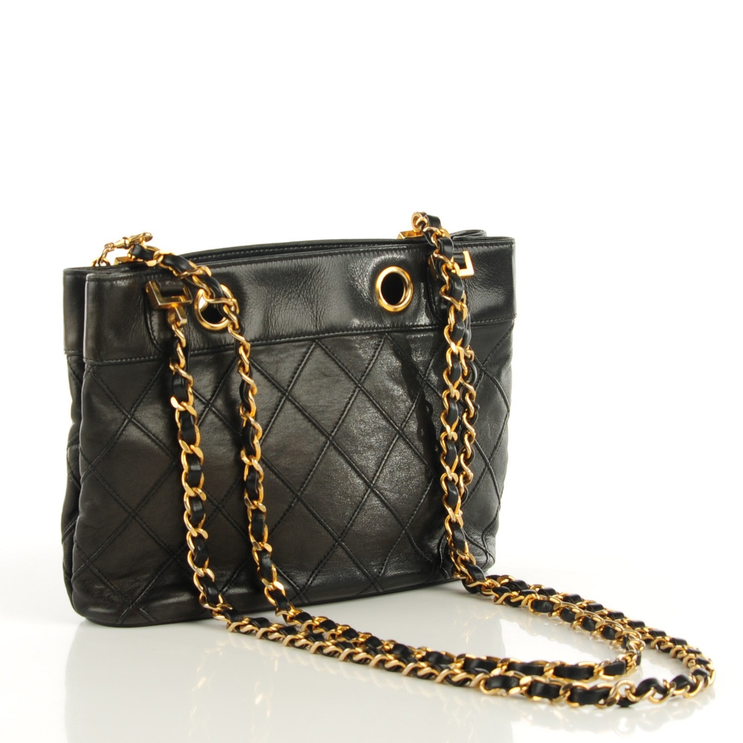 Chanel Lambskin Diamond Stitch Shoulder Bag Black 3 of 8