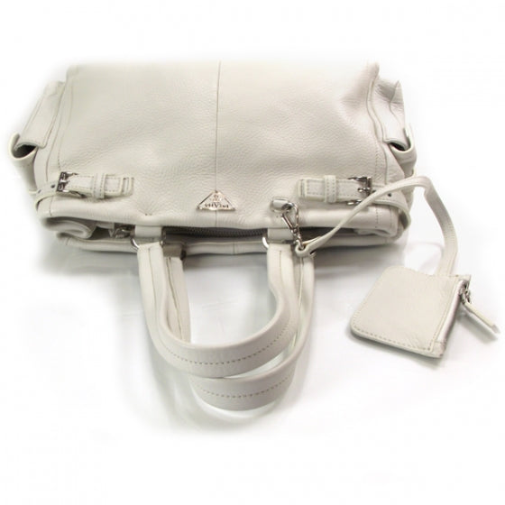 Prada Vitello Daino Tote Shoulder Bag Bianco 5 of 9