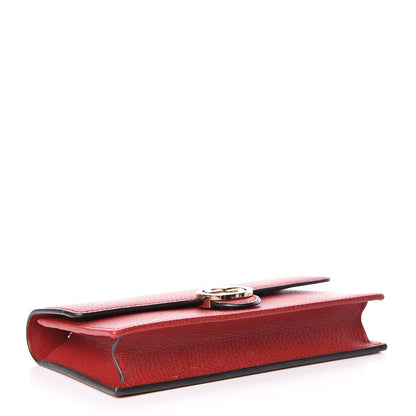 Gucci Dollar Calfskin Interlocking G Chain Wallet Red 4 of 13