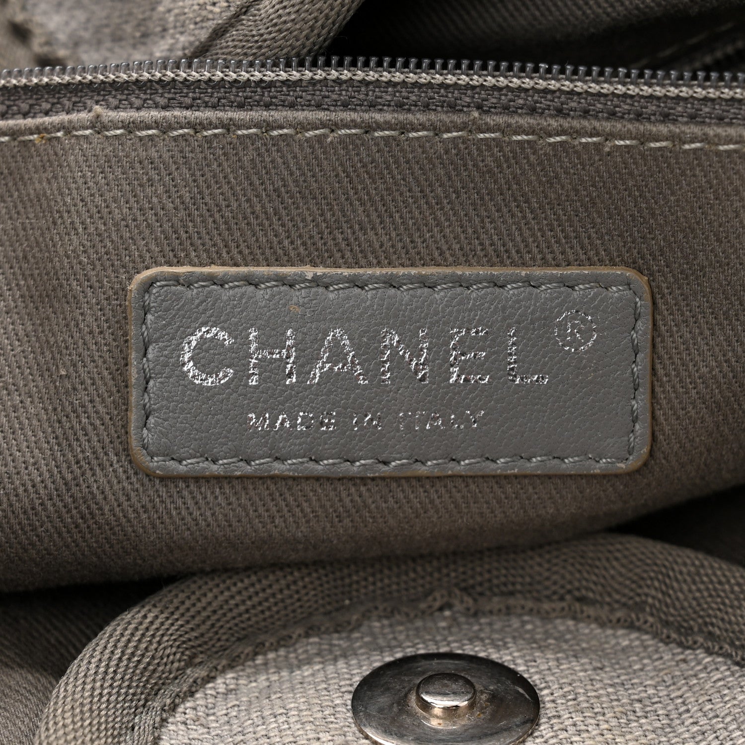 Chanel Canvas Large Deauville Tote Grey 6 of 11