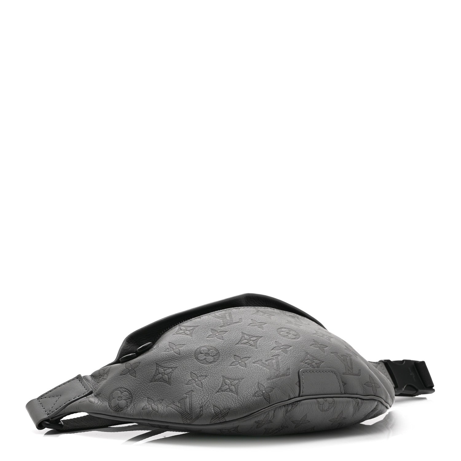 Louis Vuitton Calfskin Monogram Shadow Discovery Bumbag PM Gray 4 of 9
