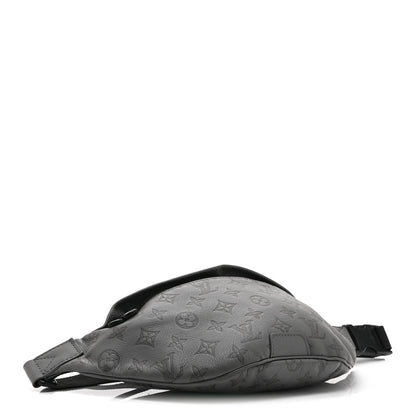 Louis Vuitton Calfskin Monogram Shadow Discovery Bumbag PM Gray 4 of 9
