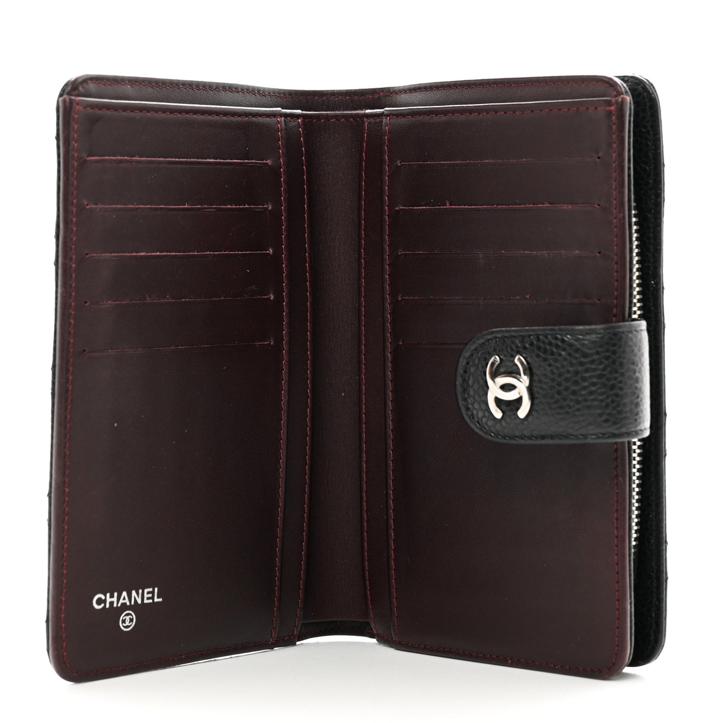 Caviar Quilted CC French Wallet Black