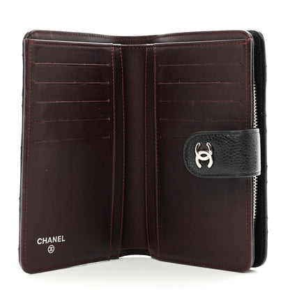 Chanel Caviar Quilted CC French Wallet Black 5 of 9
