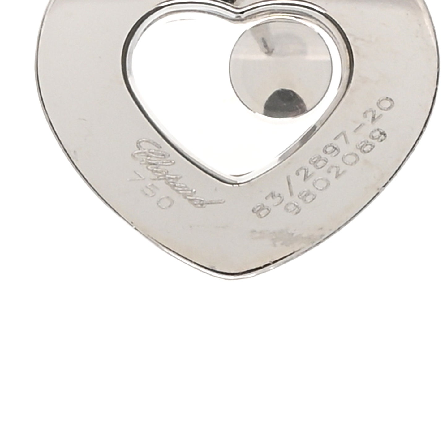 18K White Gold Happy Diamonds Icons Heart Earrings