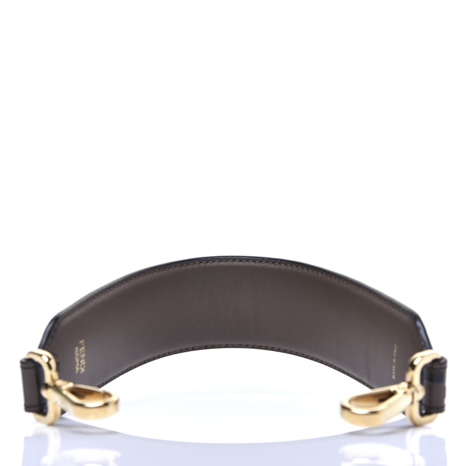 Fendi Calfskin FF 1974 Embossed Mini Strap You Maya Black 4 of 8