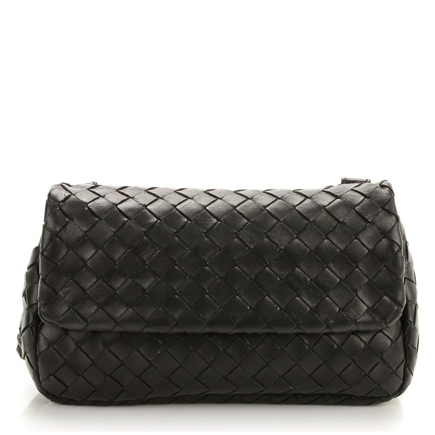 Nappa Intrecciato Small Chain Crossbody Black