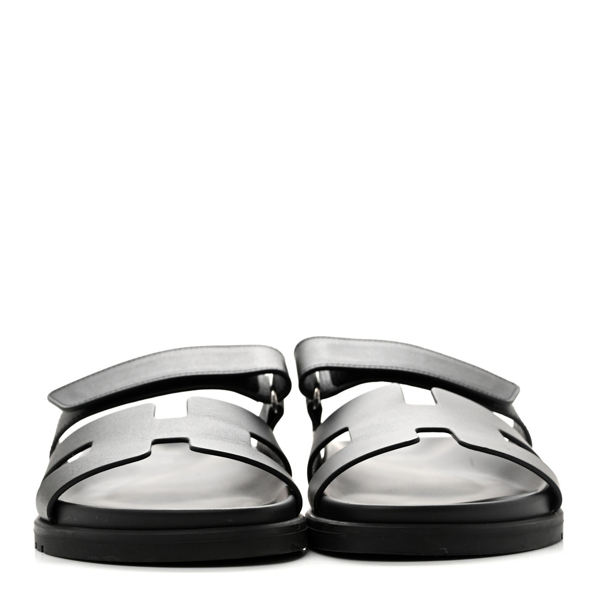 Hermes Calfskin Womens Chypre Sandals 39 Black 3 of 10