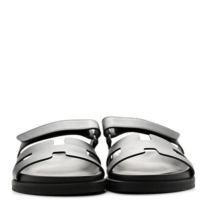 Hermes Calfskin Womens Chypre Sandals 39 Black 3 of 10