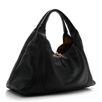 Gucci Grained Calfskin Softbit Maxi Shoulder Bag Black 4 of 12