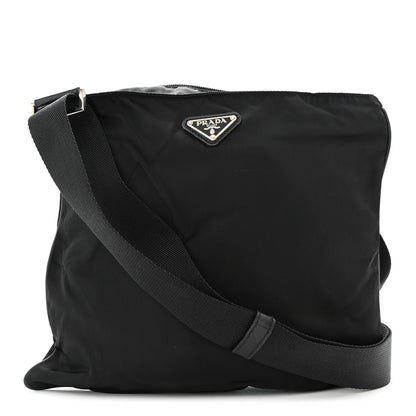 Prada Nylon Vela Flat Messenger Bag Black 1 of 10