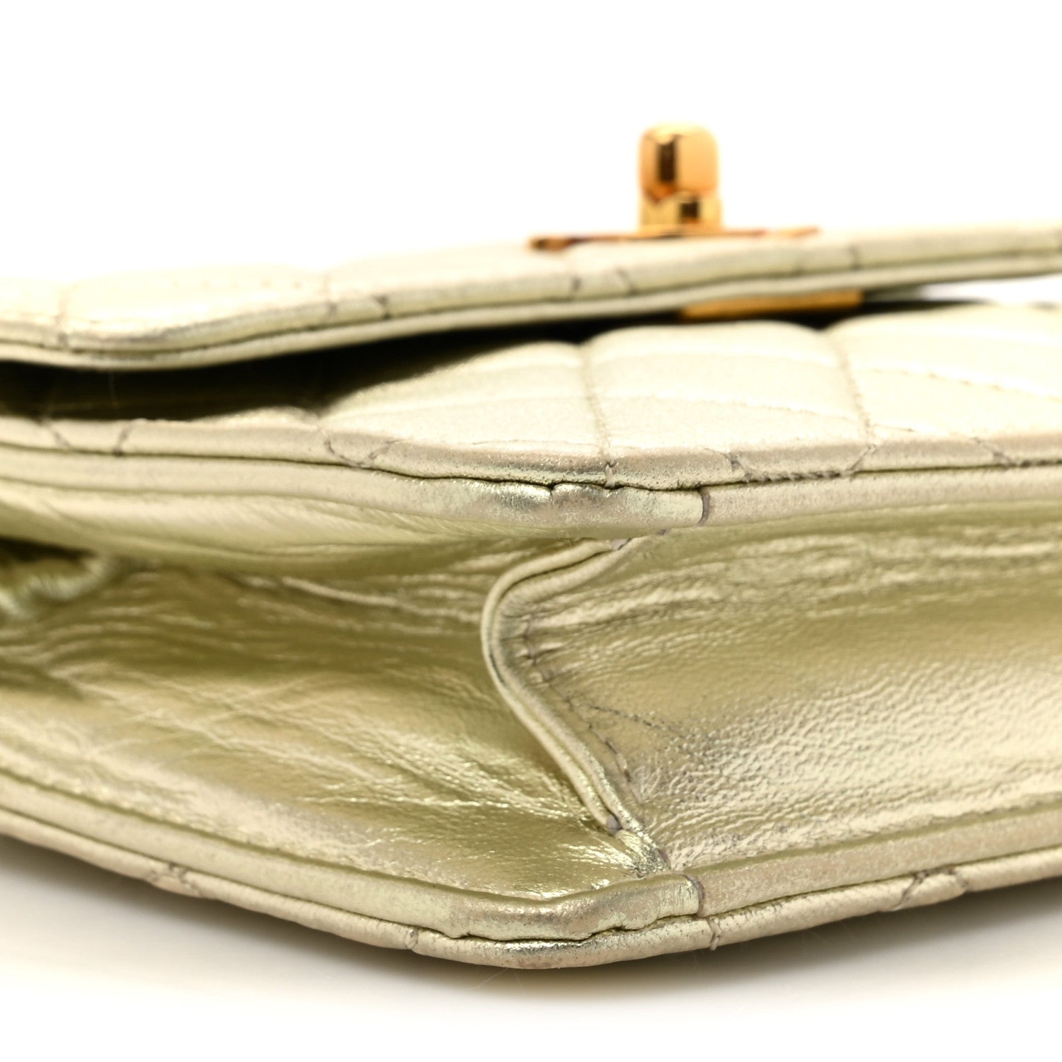 Chanel Metallic Lambskin Quilted Mini Flap Gold 10 of 12