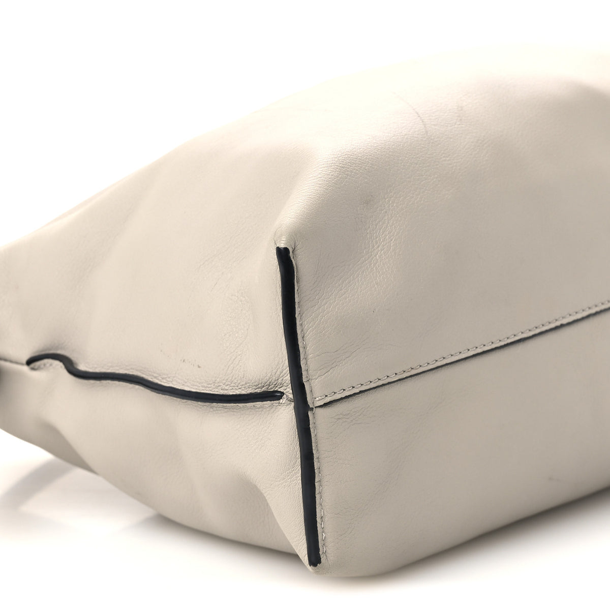 Nappa Medium Flamenco Knot Clutch Ghost