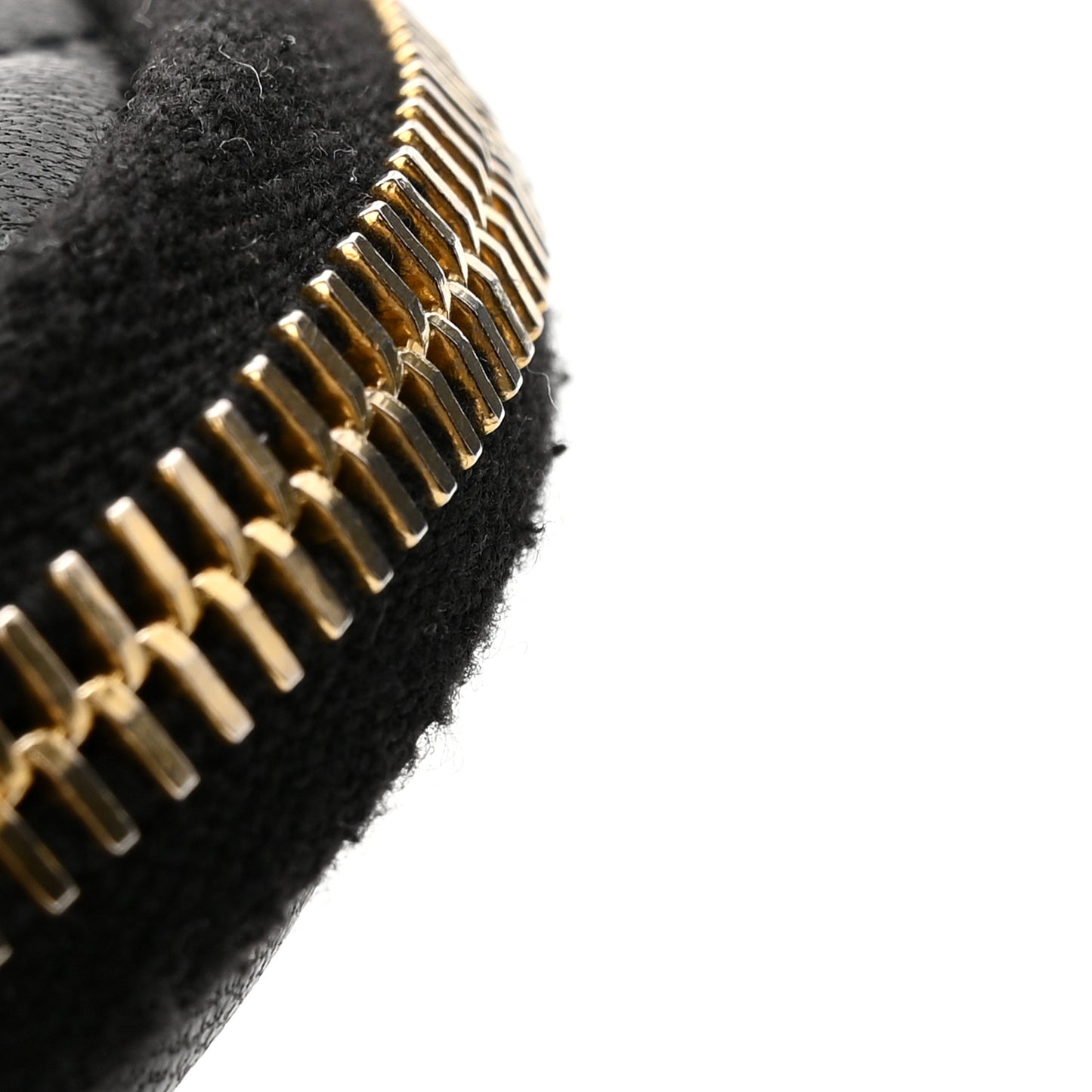 Lambskin Quilted Gaby Zipped Pouch Black