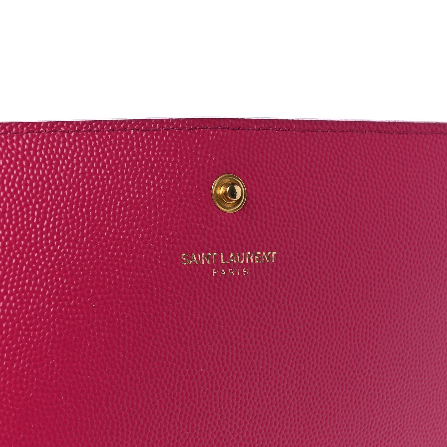 Saint Laurent Grain De Poudre Monogram Chain Wallet Bubblegum 6 of 11