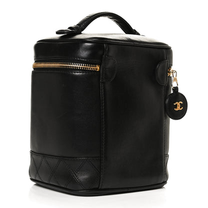Chanel Calfskin Cosmetic Vanity Bag Black 2 of 10