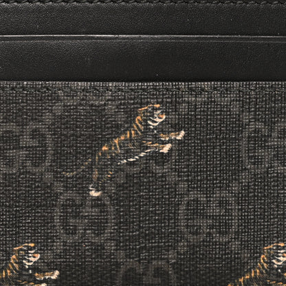 Gucci GG Supreme Monogram Tiger Print Card Holder Black 6 of 6