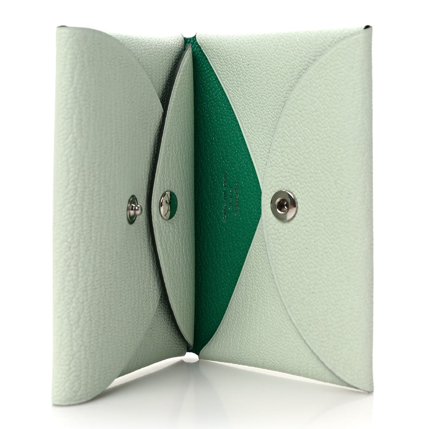 Chevre Mysore Verso Calvi Duo Card Case Vert Fizz Menthe