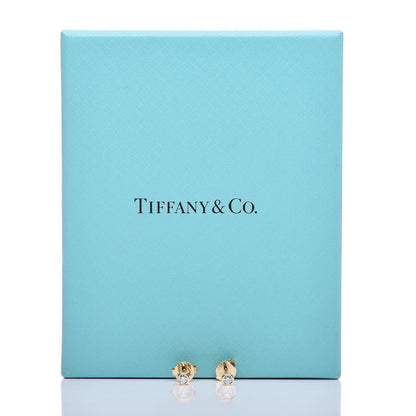 Tiffany 18K Yellow Gold Diamond .10ctw Elsa Peretti Diamonds By The Yard Earrings 5 of 5