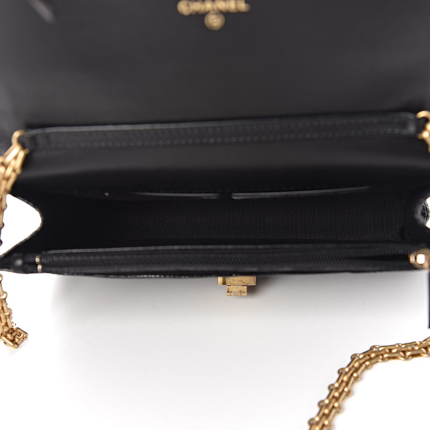 Lizard Reissue Wallet on Chain WOC Black