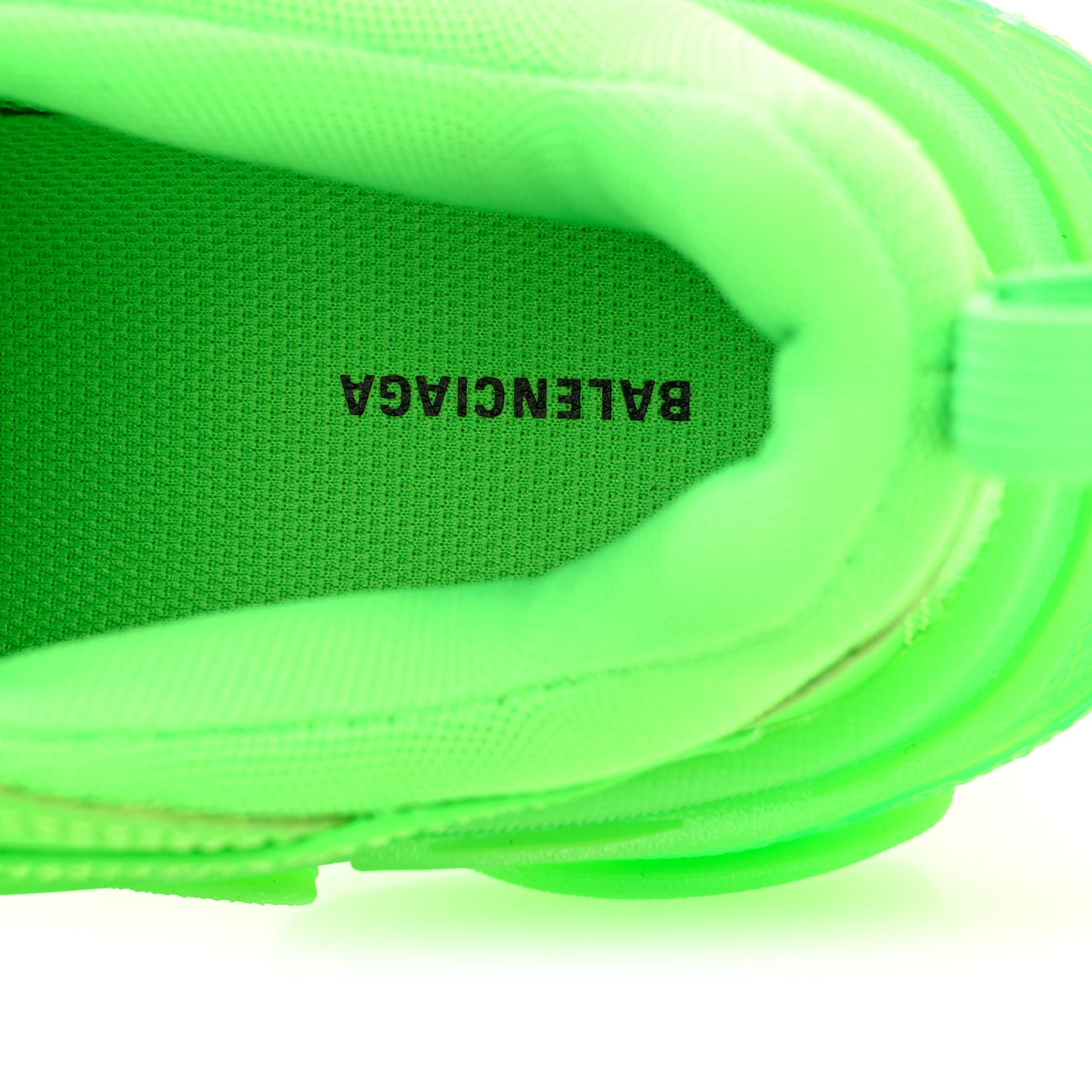 Fabric Mesh Clear Sole Womens Triple S Sneakers 37 Fluo Green