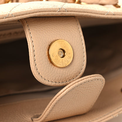 Chanel Caviar Quilted Petit Shopping Tote PST Beige Clair 13 of 15