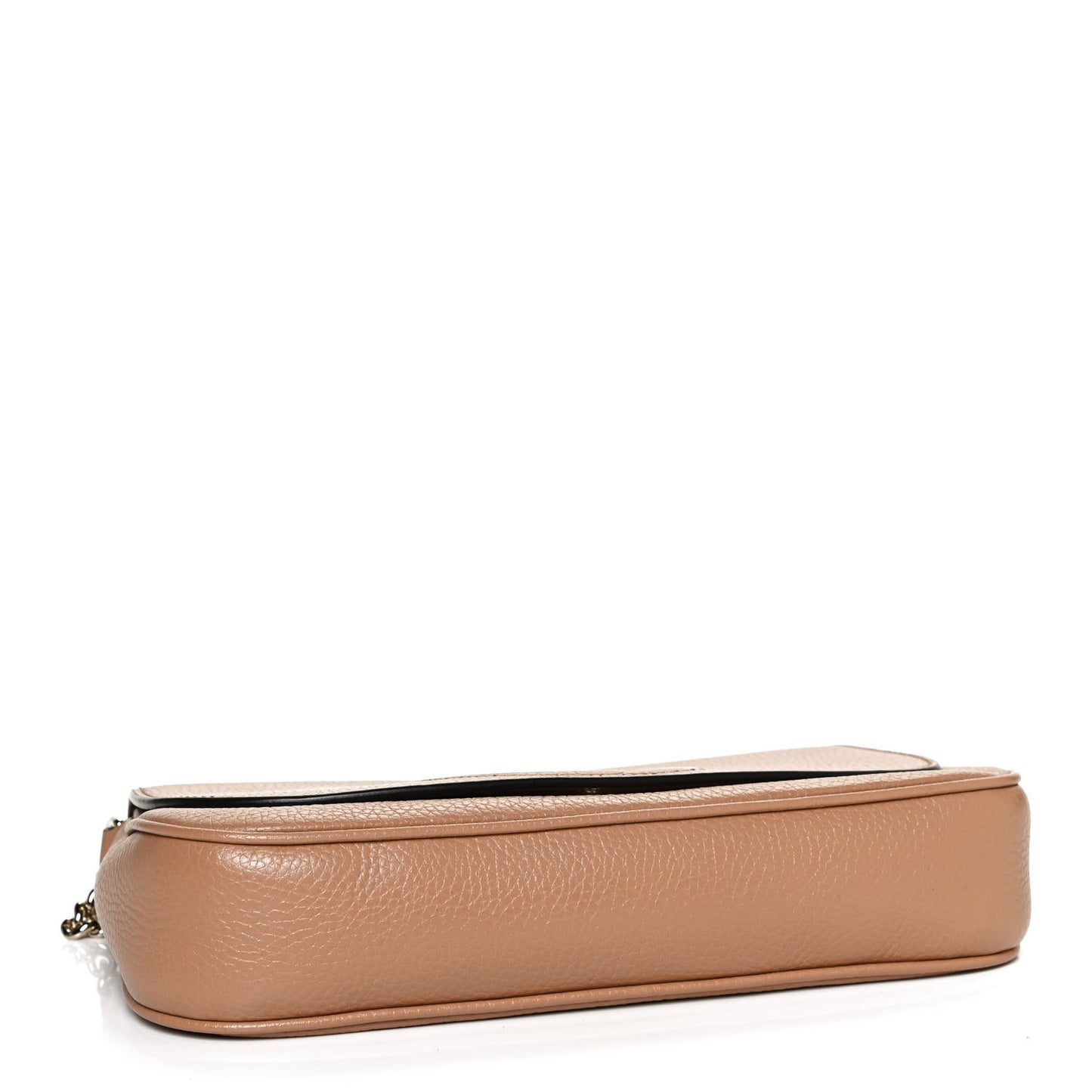 Pebbled Calfskin Medium Soho Flap Crossbody Camelia