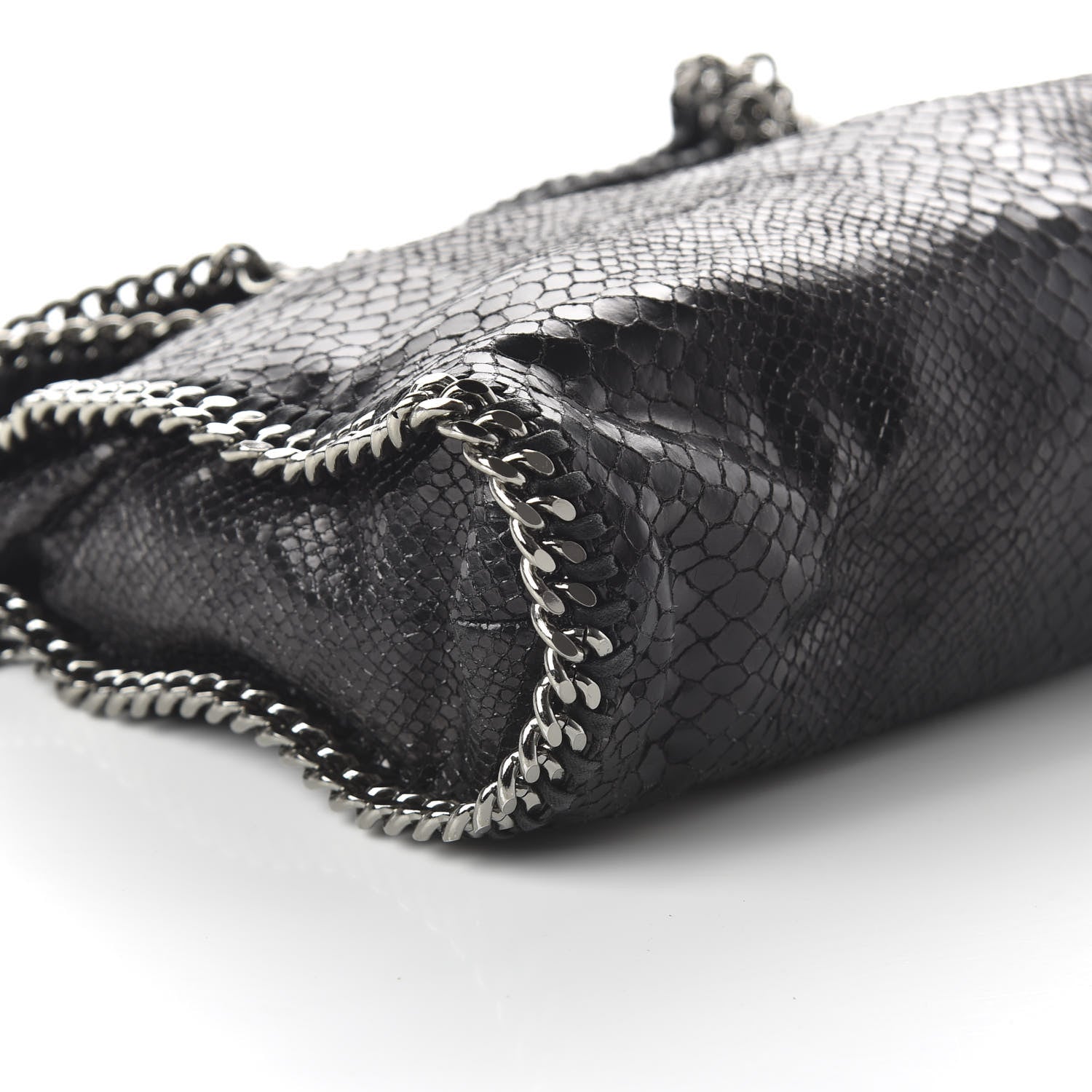 Stella McCartney Eco Python Falabella Fold Over Tote Black 6 of 9