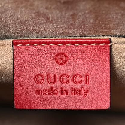 Gucci Calfskin Mini Sylvie Chain Shoulder Bag Hibiscus Red 6 of 9