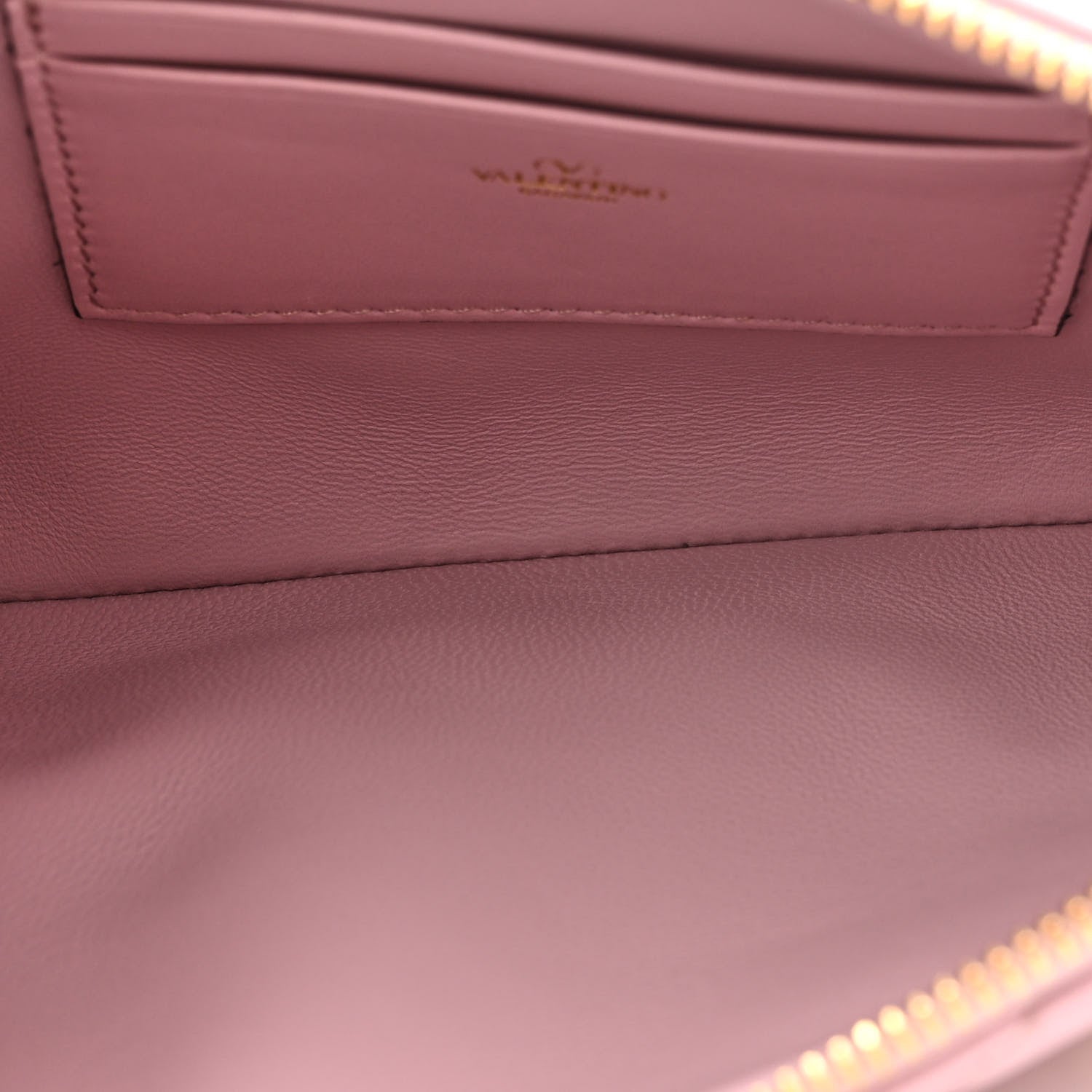 Valentino Garavani Nappa Quilted Roman Stud Zip Pouch Water Lilac 5 of 11