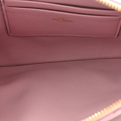 Valentino Garavani Nappa Quilted Roman Stud Zip Pouch Water Lilac 5 of 11