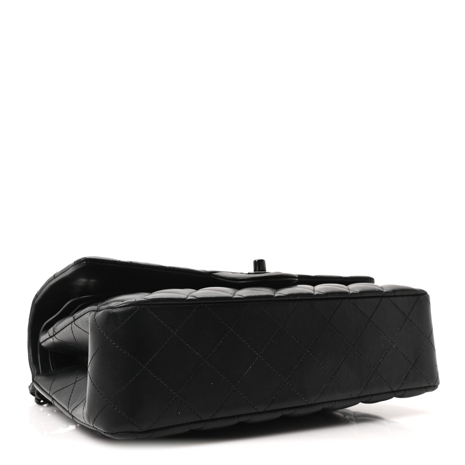 Chanel Lambskin Quilted Medium Double Flap So Black 4 of 10