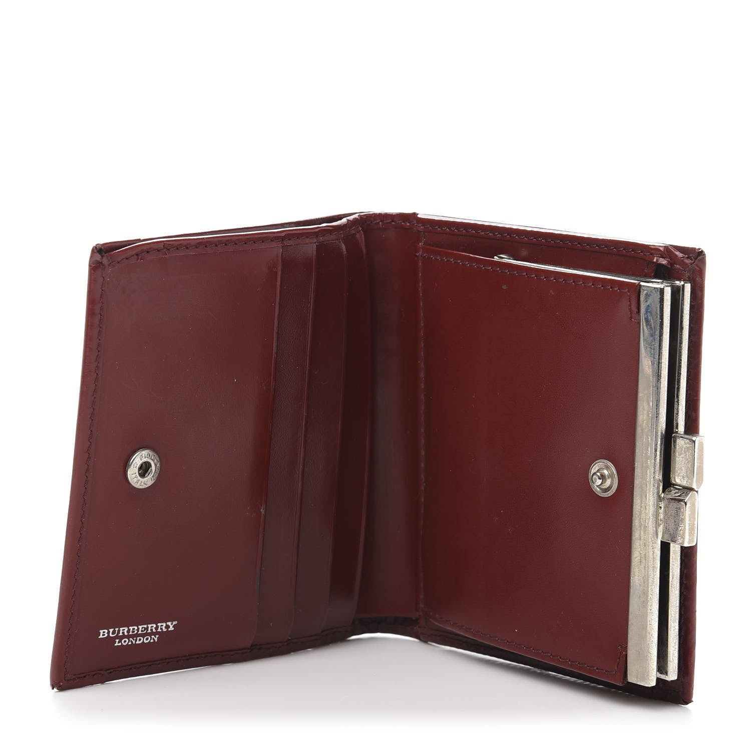 Burberry Haymarket Check French Wallet Military Red 5 of 10
