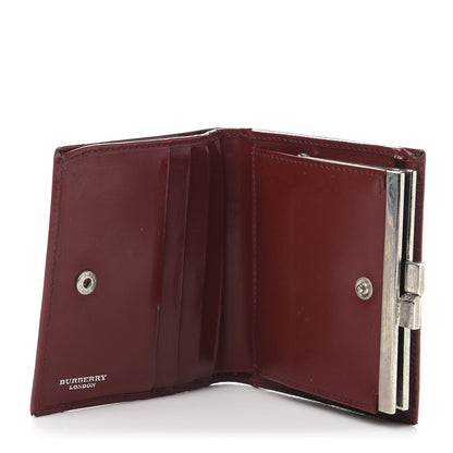 Burberry Haymarket Check French Wallet Military Red 5 of 10