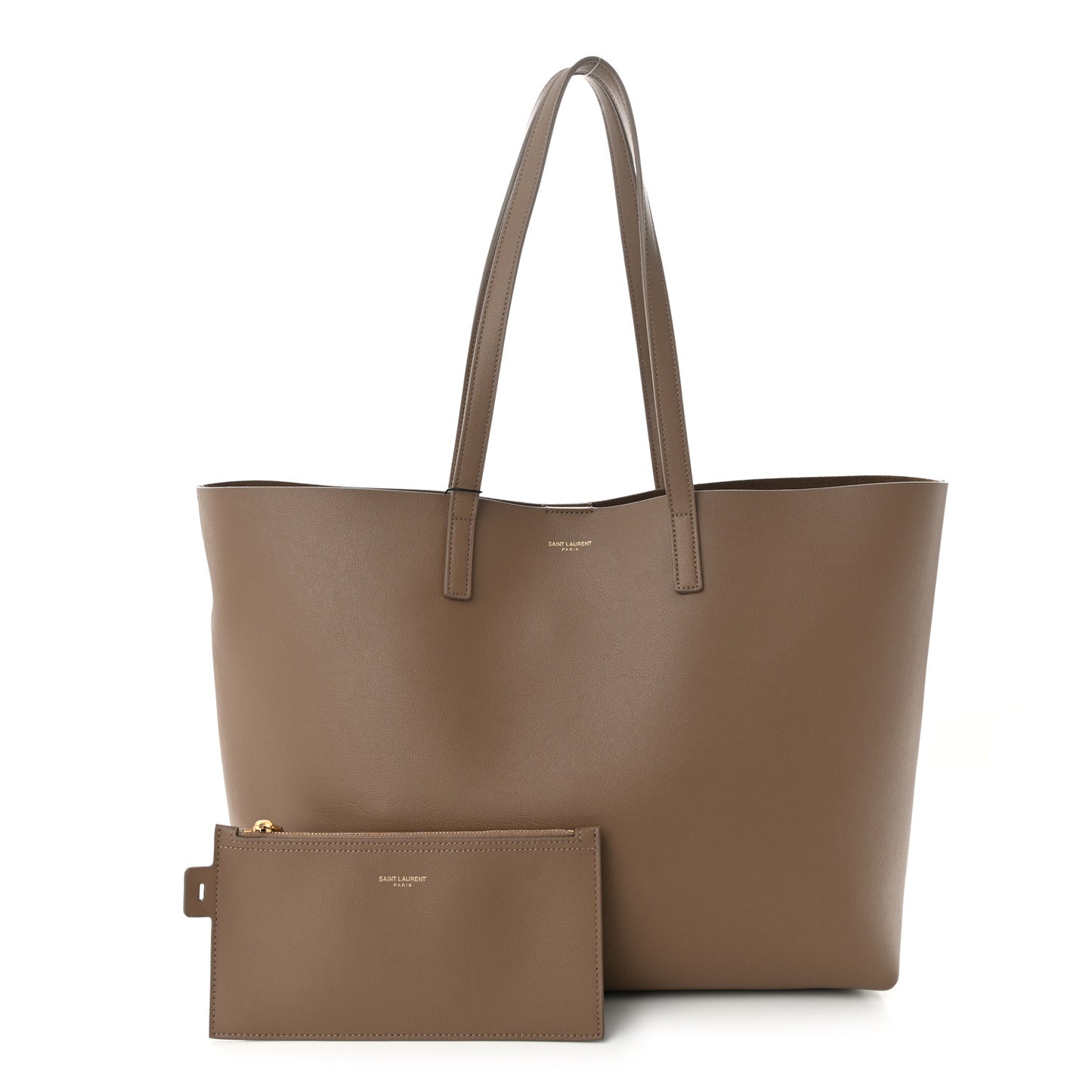 Calfskin Large Shopping Tote Taupe