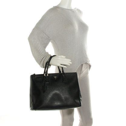 Prada Saffiano Large Galleria Double Zip Tote Black 2 of 9