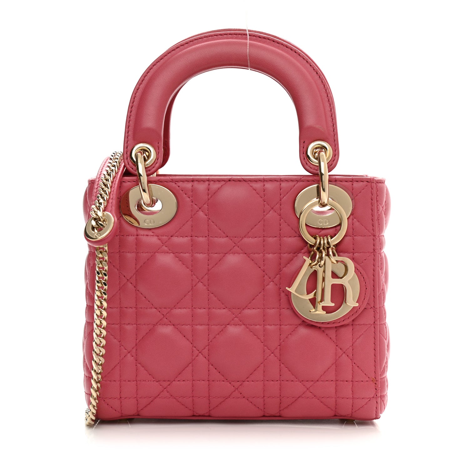 Lambskin Cannage Mini Lady Dior Pink
