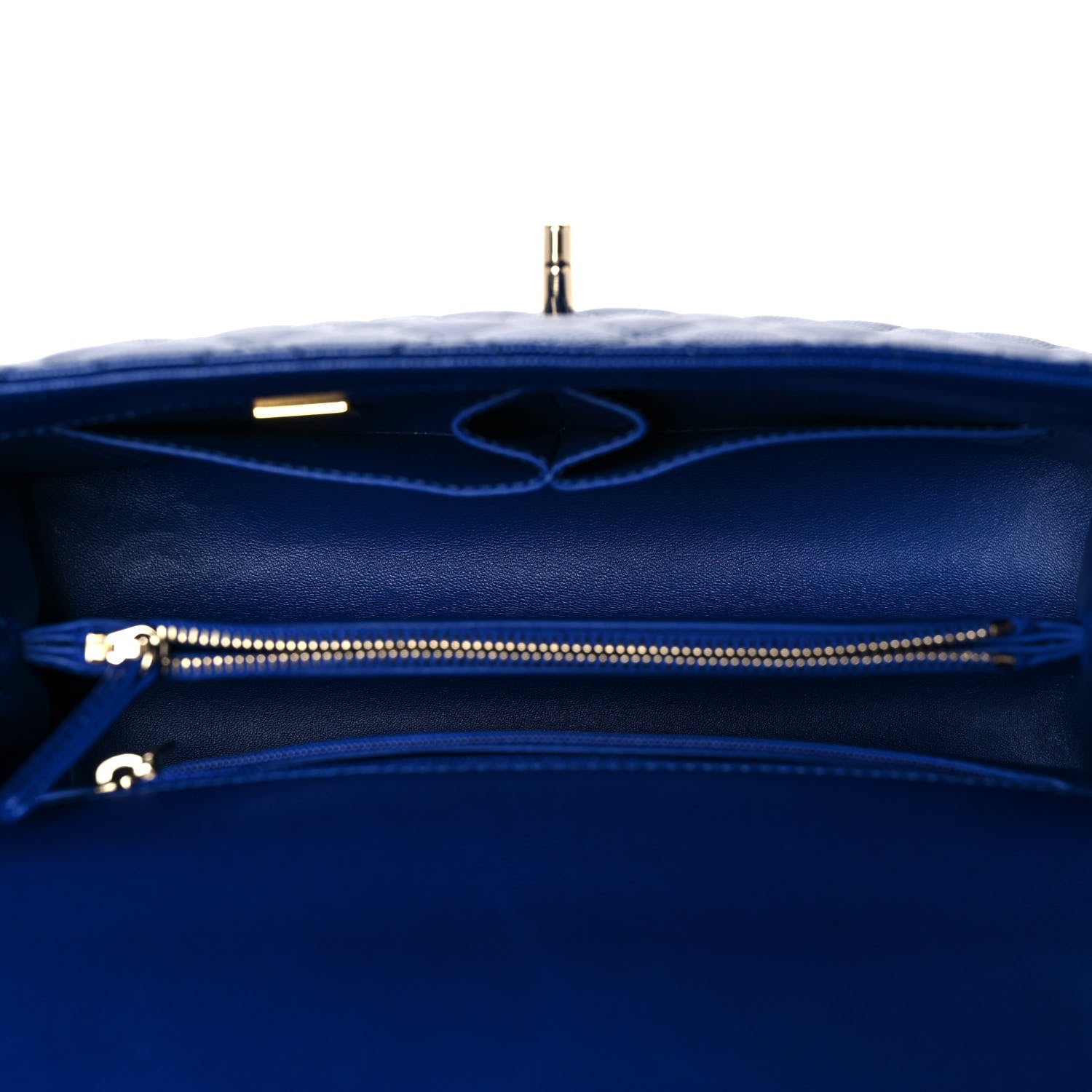 Chanel Caviar Quilted Small Coco Handle Flap Dark Blue 5 of 9